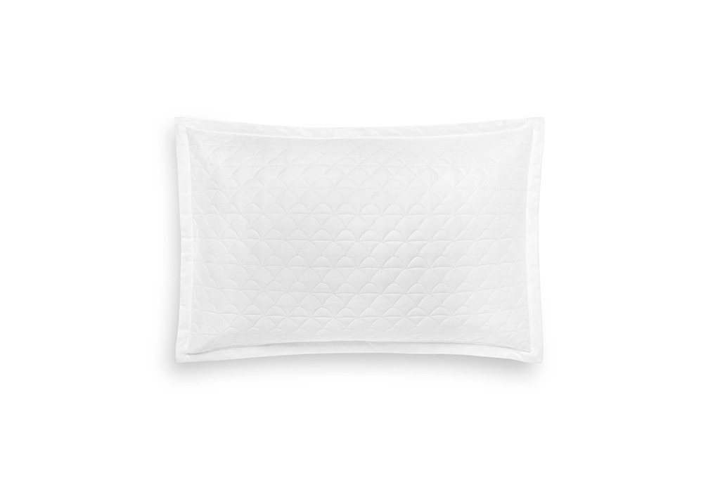 Amalia Suave Quilted Pillowcase - White