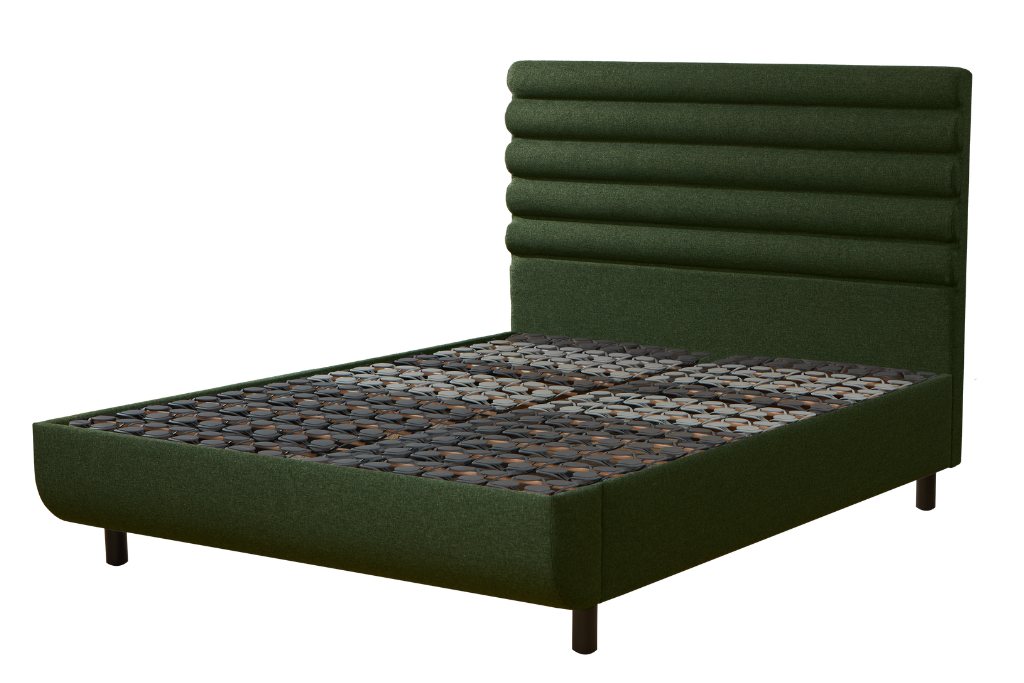 TEMPUR® Arc™ Static Disc Bed with Vectra Headboard Dark Green
