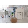Cubix Children's Mid Sleeper With Chest Of Drawers, Storage Bookcase & Roll Out Desk