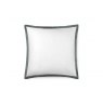 Prado Square Pillowcase - White-Dark Grey