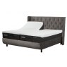 TEMPUR® Arc™ Adjustable Bed with Luxury Headboard - Grey