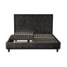 TEMPUR® Arc™ Adjustable Bed with Quilted Headboard Dark Stone