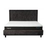 TEMPUR® Arc™ Ottoman Bed with Quilted Headboard Dark Stone