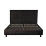 TEMPUR® Arc™ Static Disc Bed with Quilted Headboard Dark Grey
