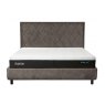 TEMPUR® Arc™ Static Disc Bed with Quilted Headboard Warm Stone