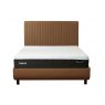 TEMPUR® Arc™ Static Disc Bed with Vertical Headboard Brown