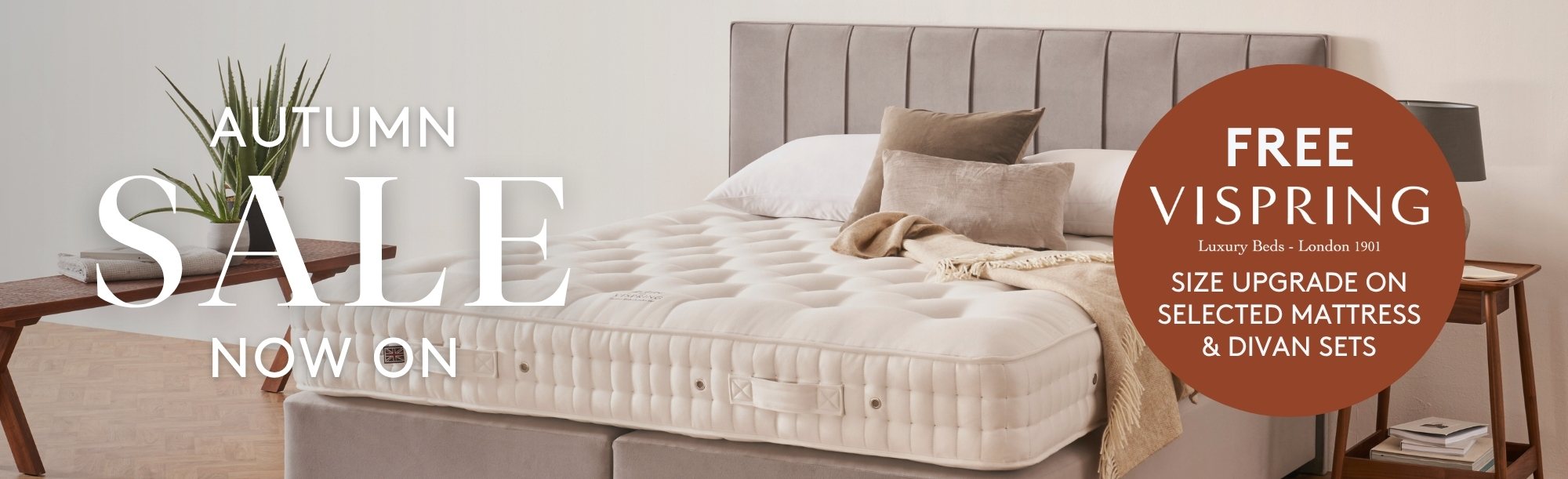 And So To Bed Sleep Sale - Half Price Vispring Headboard with any vispring mattress and divan set