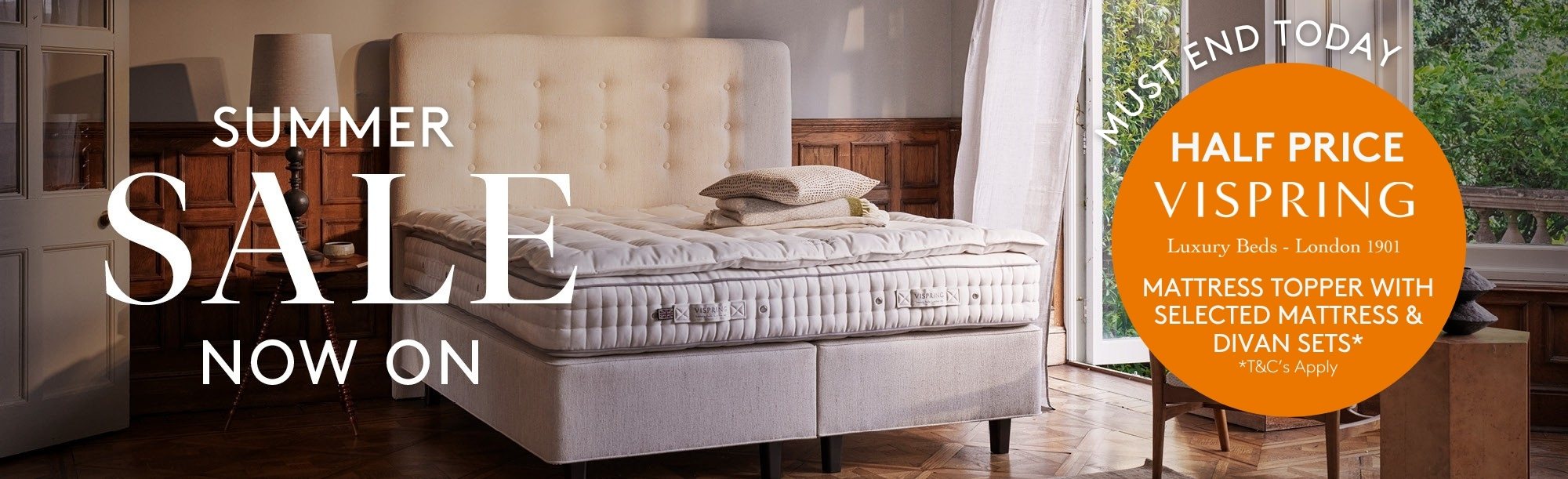 And So To Bed Sleep Sale - Half Price Vispring Mattress Topper Offer