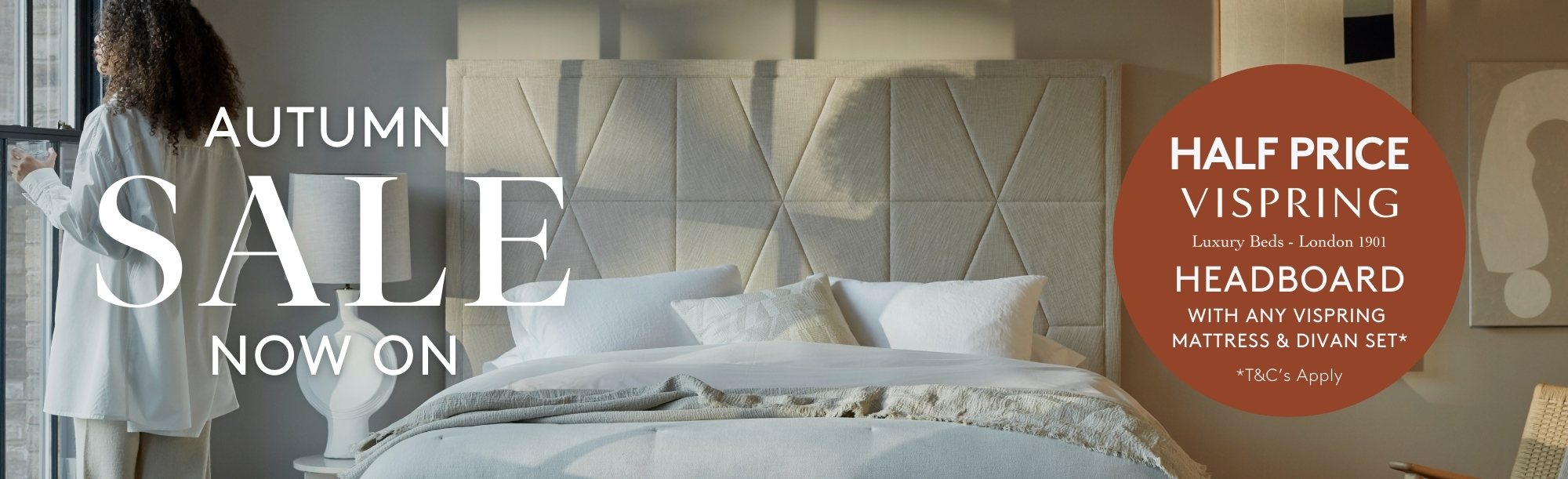 And So To Bed Sleep Sale - Half Price Vispring Headboard with any vispring mattress and divan set