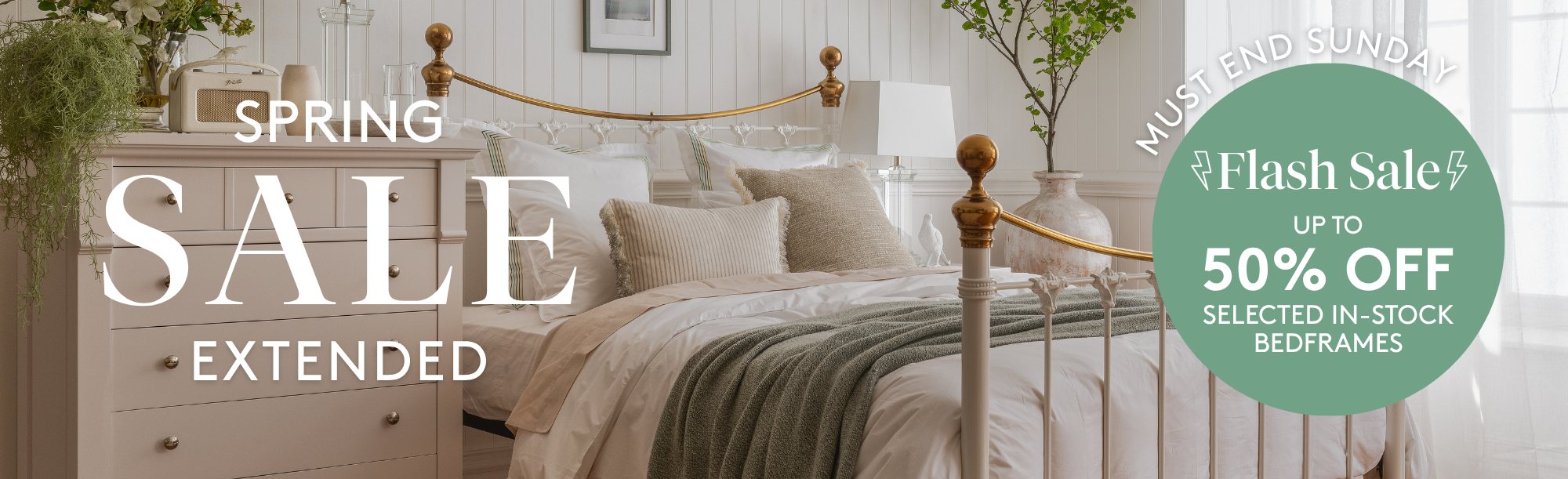 And So To Bed Spring Sale 50 Off Selected in stock Beds
