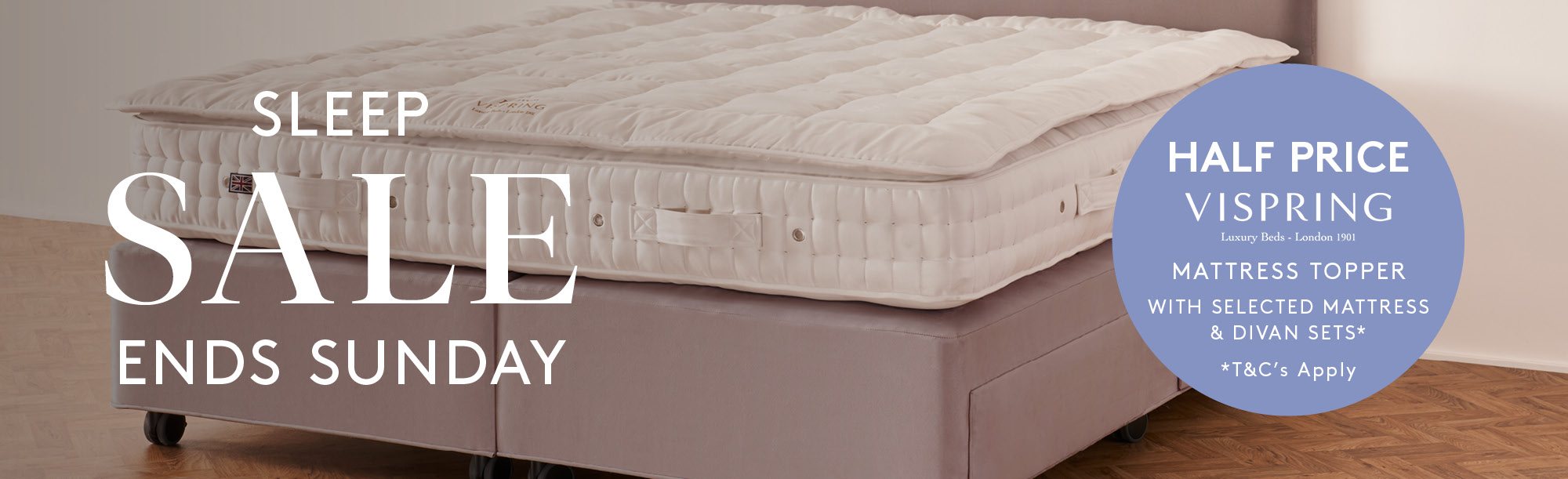 And So To Bed Sleep Sale - Half Price Vispring Mattress Topper Offer