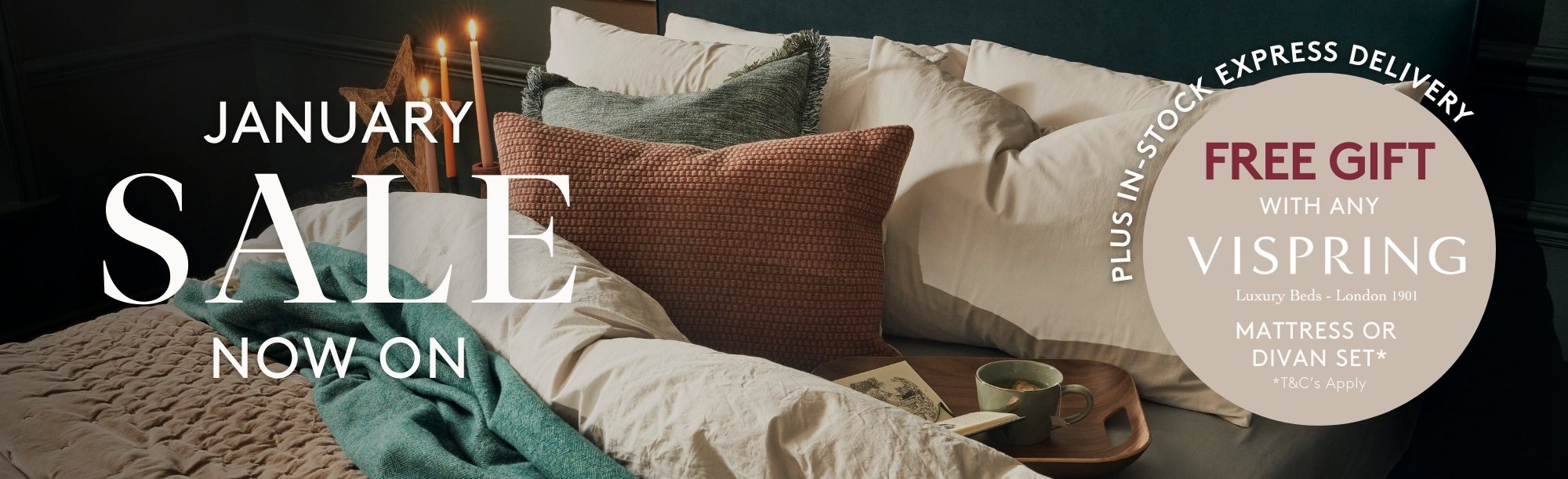 And So To Bed January Sale 2026 - Free Vispring Gift With Purchase Offer