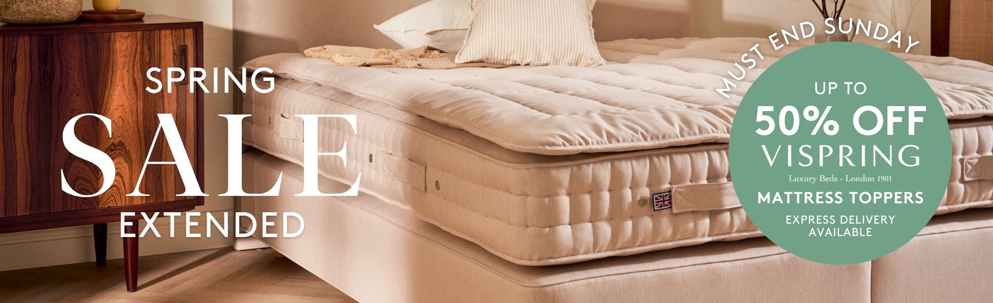 And So To Bed Spring Sale Extended - 50 Off Vispring Mattress Toppers