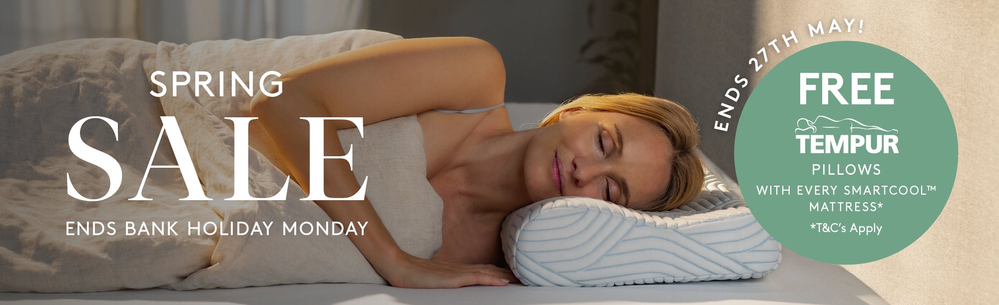 And So To Bed Spring Sale Free Tempur Pillow Offer