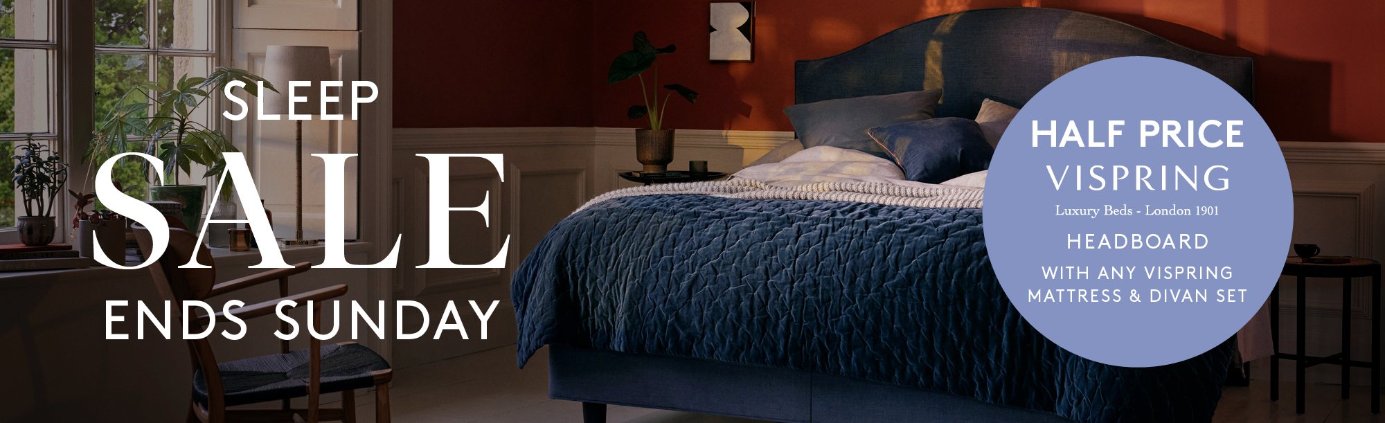 And So To Bed Sleep Sale Half Price Vispring Headboard Offer