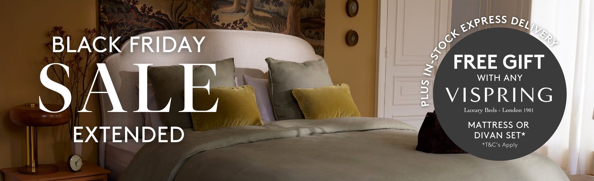 And So To Bed Black Friday Sale Extended - Free Vispring Gift Offer