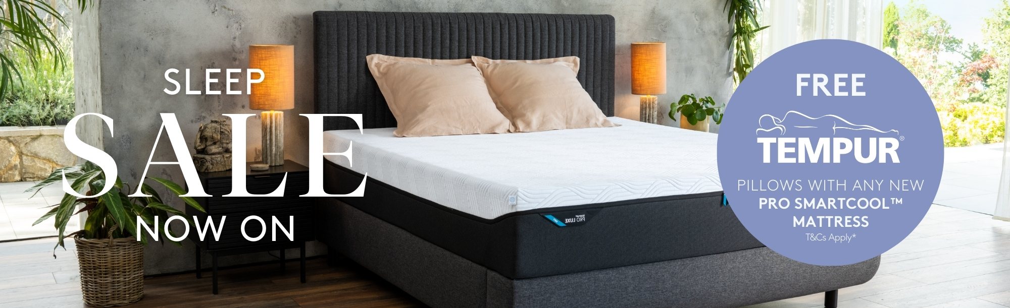 And So To Bed Sleep Sale - Free Pillows With Any New Tempur Pro Smartcool Mattress 