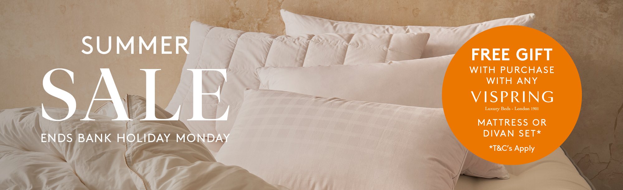 And So To Bed Summer Sale - Free Summer Gift - Vispring Offer