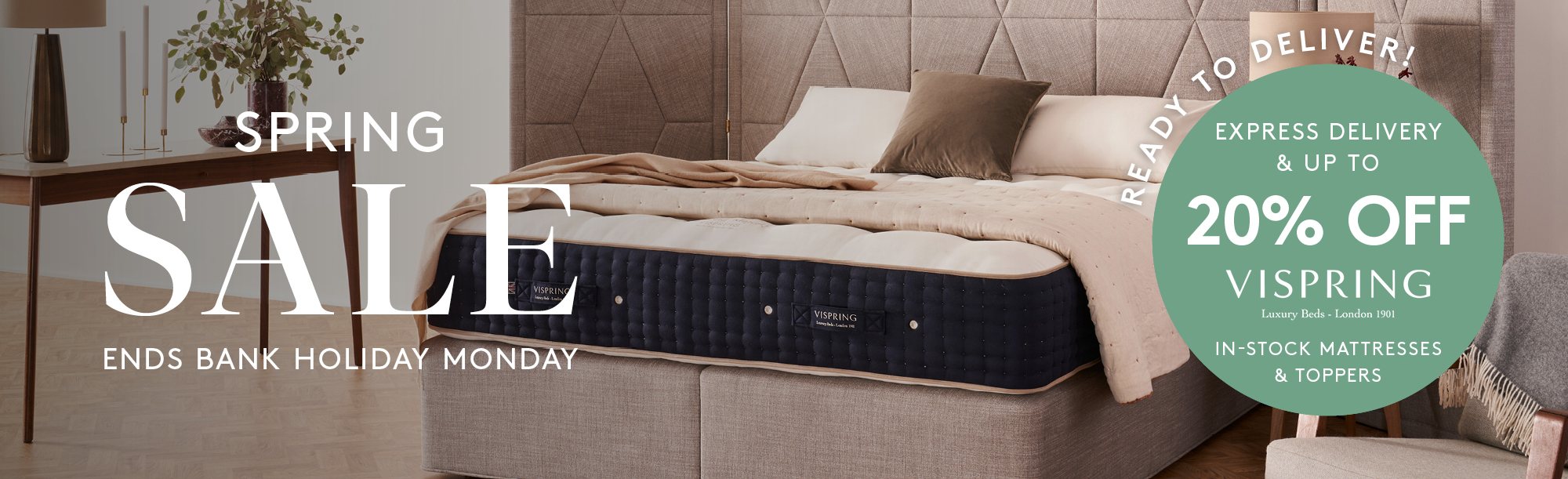 Express Delivery For In Stock Vispring Mattresses & Mattress Toppers