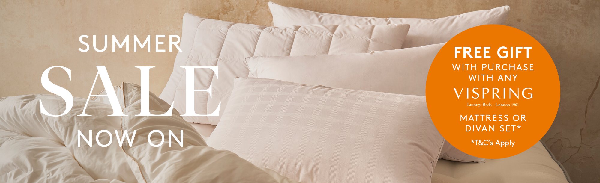 And So To Bed Summer Sale - Free Summer Gift - Vispring Offer