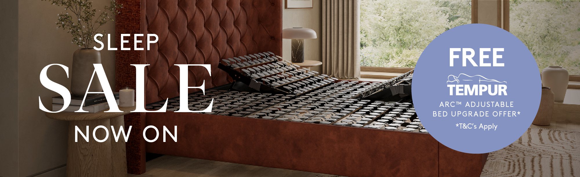 And So To Bed Sleep Sale - Free Tempur Arc Adjustable Bed Upgrade Offer