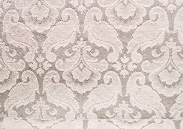 Royalcore jacquard embroidery pattern white