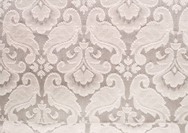 Royalcore jacquard embroidery pattern white