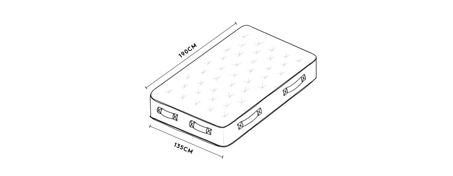 Double Mattress Size Illustration