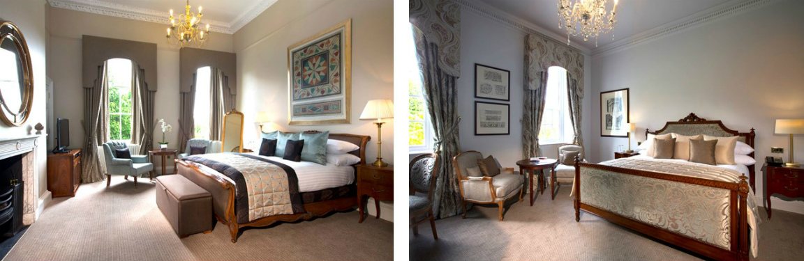 Bailbrook House Hotel - Louis XV Caned Bed - Juliet Upholstered Bed