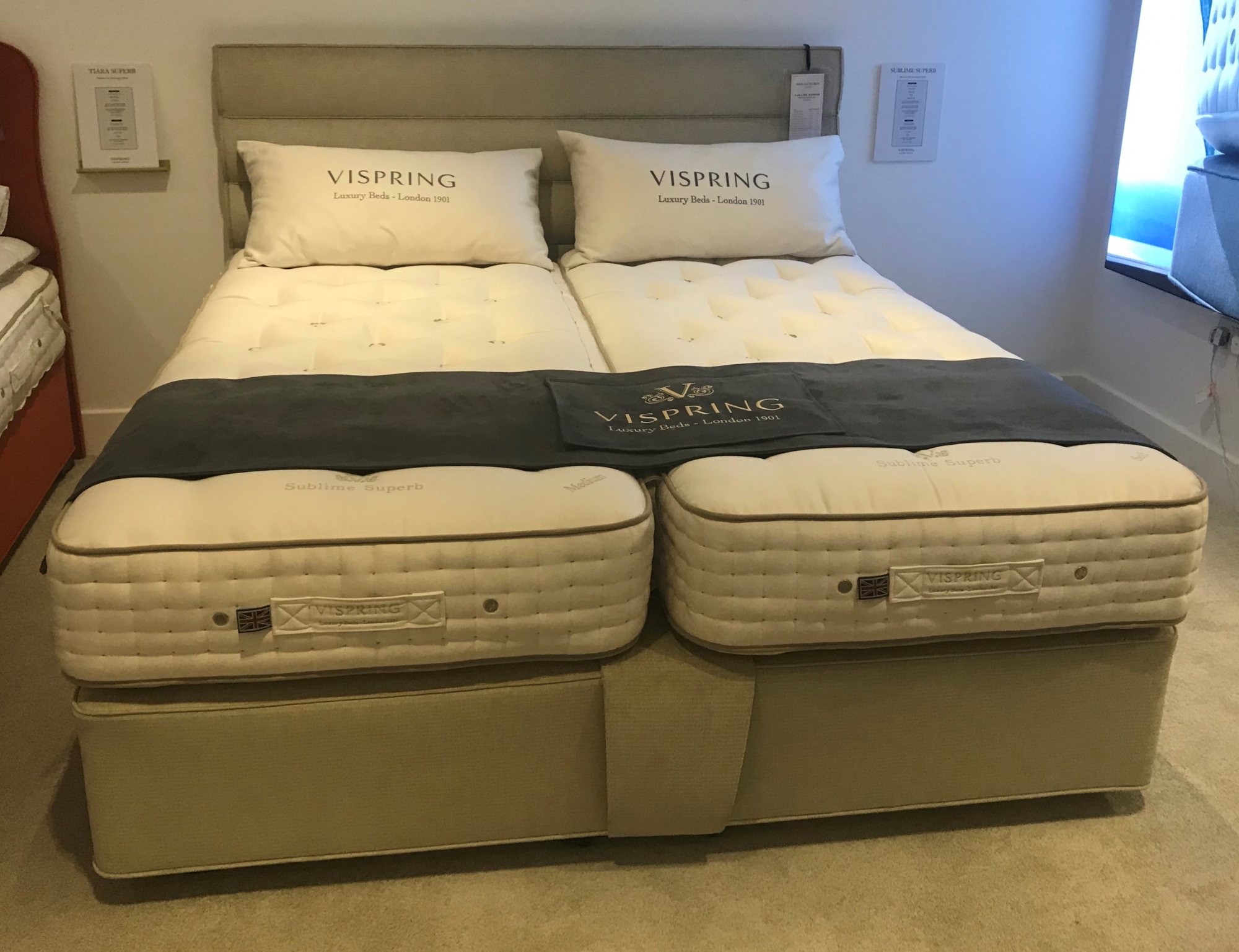 Vispring Sublime Superb Mattress & Divan with Triton Headboard