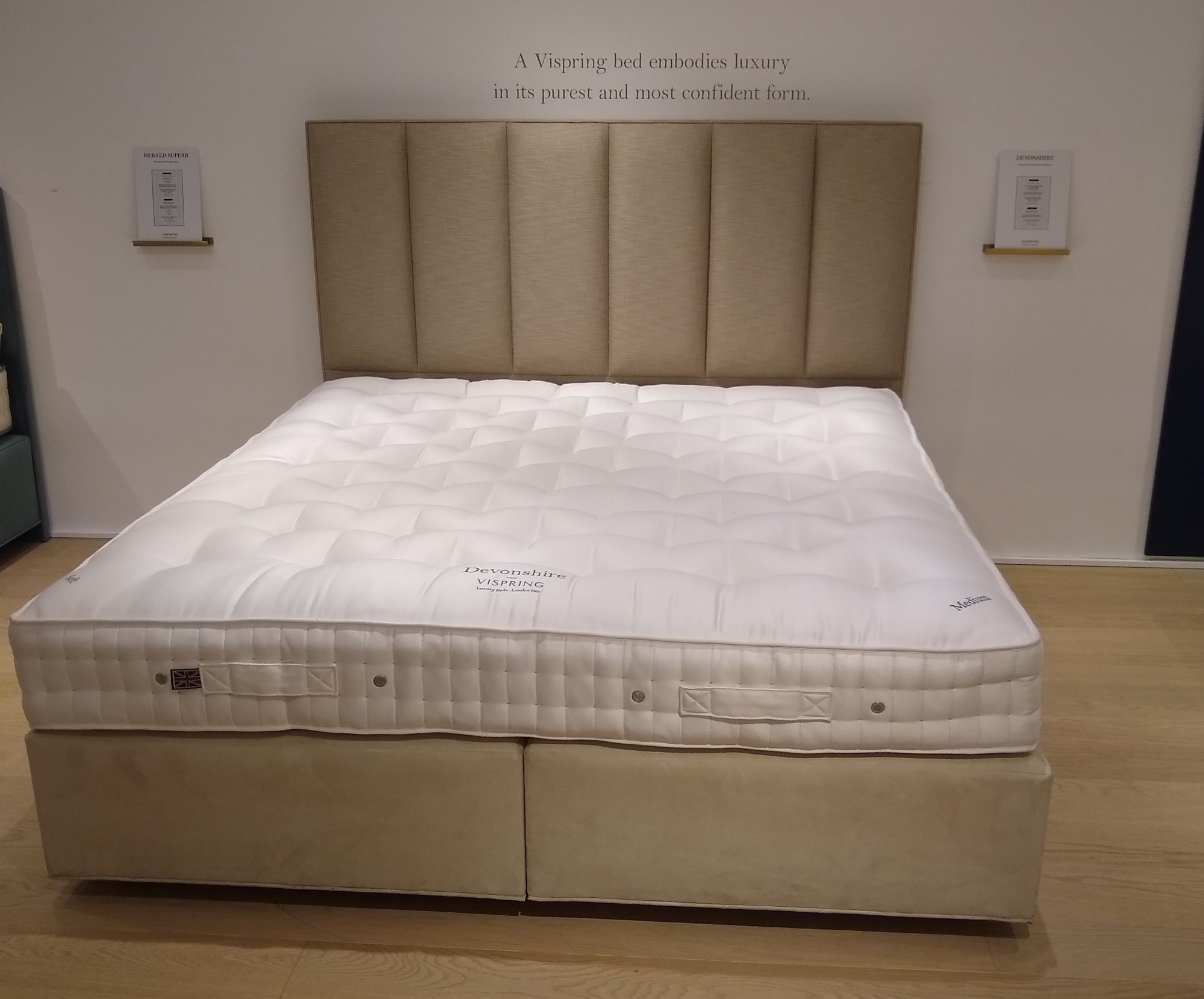 Vispring Devonshire Divan set with Headboard (Super King) Ex Display