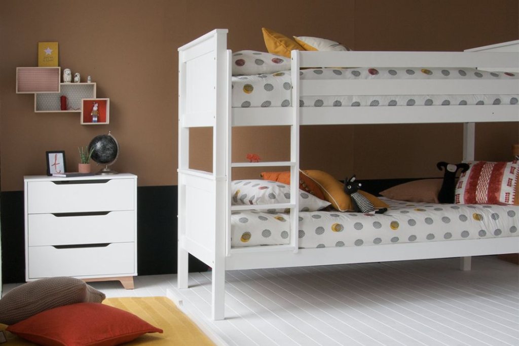 And So To Bed Classic Children's Beech Bunk Bed with Storage & Trundle