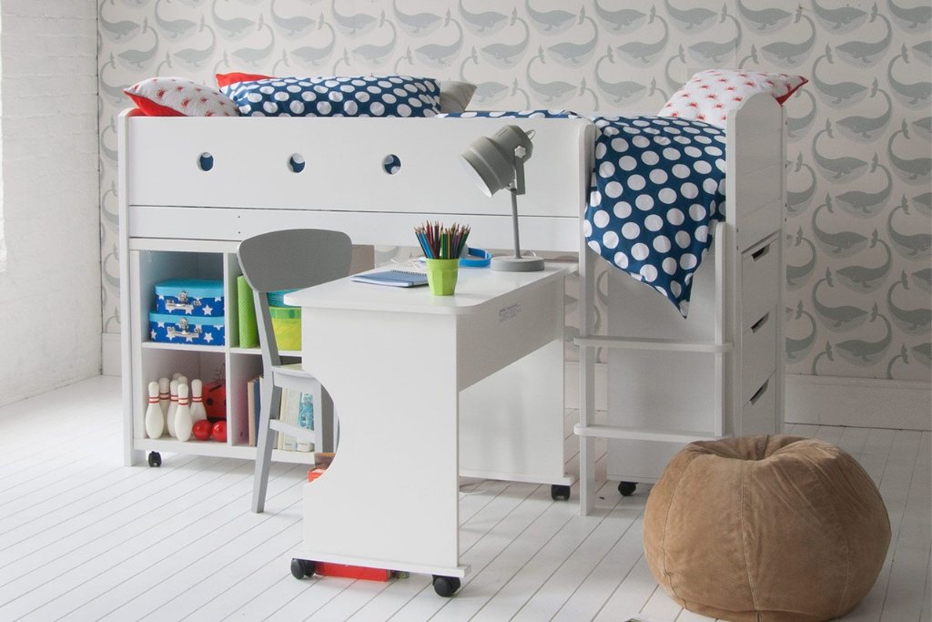 Cubix Children's Mid Sleeper, Chest, Bookcase & Desk | And So To Bed
