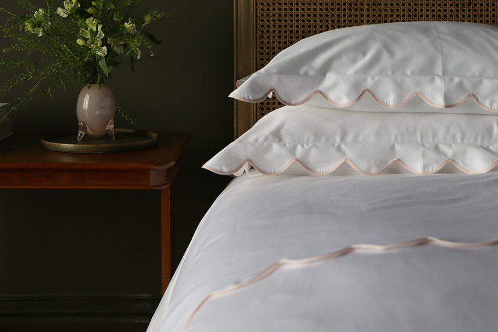 Reed Family Linen Scallop Flat Sheet Luxury Flat Sheets And So To Bed