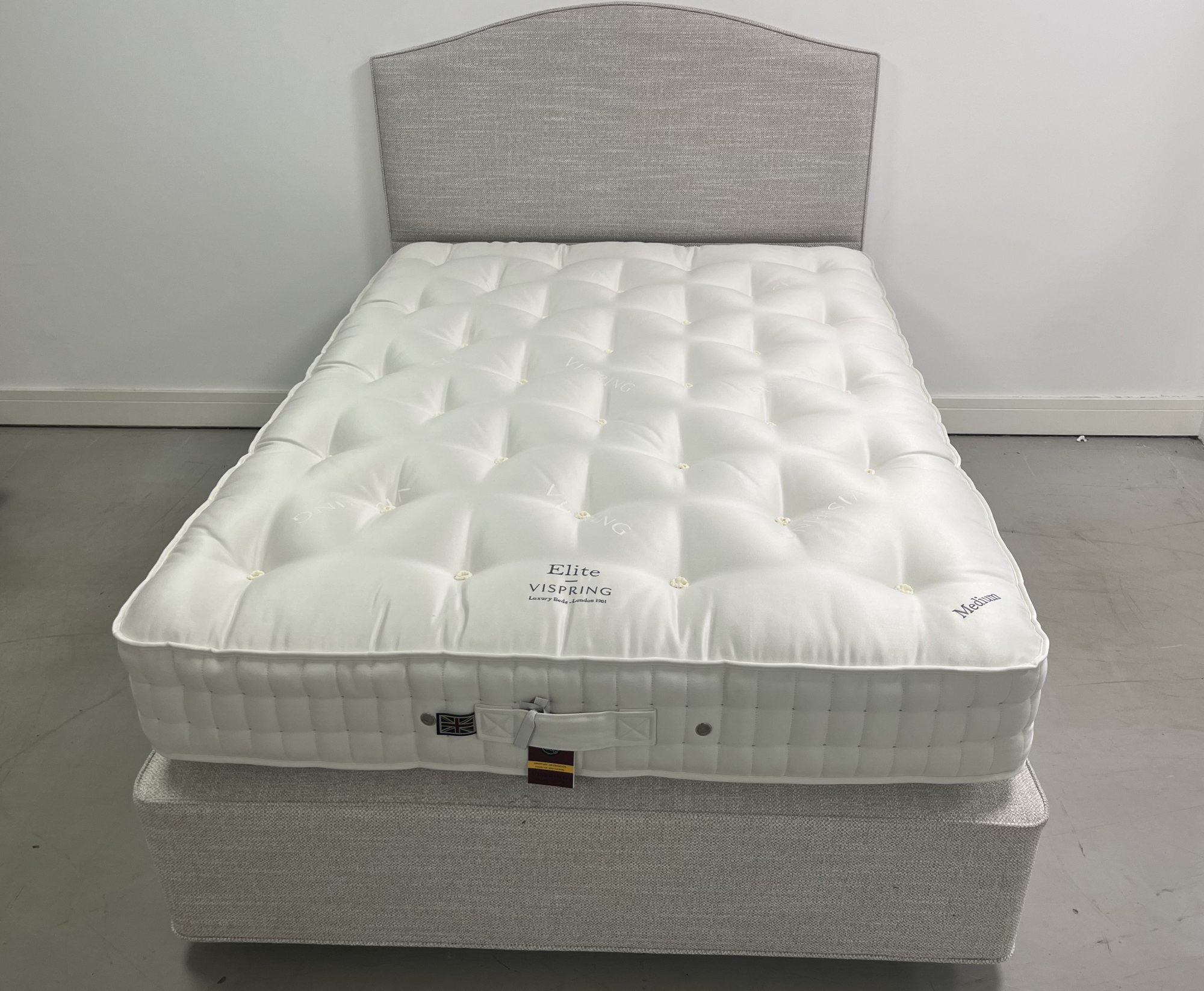 Vispring Elite Divan Set & Headboard Standard Double Size Ex