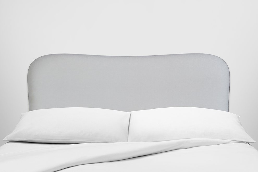 Vispring Lennox Headboard And So To Bed, White Linen Upholstered Headboard