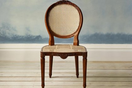 Floral Caned Chair