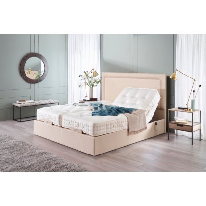 Vispring Sapphire II Adjustable Recliner Elegance Mattress with Arcadia Headboard