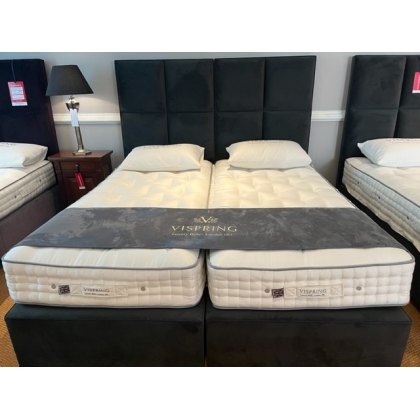 Vispring Regal Superb zip / link Mattress & Divan Set & Atlas Headboard Super King - Ex Display