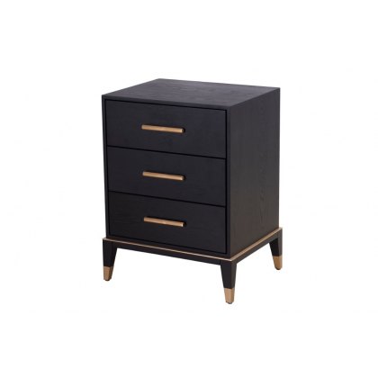 Isaac 3 Drawer Bedside Table