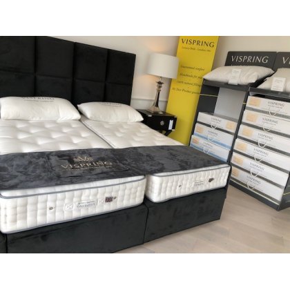 Vispring Regal Superb Zip & Link Superking set with Atlas Headboards - Ex Display