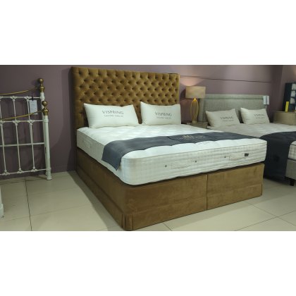 Vispring Excellence Emperor size divan set with Aldo Headboard - Ex Display