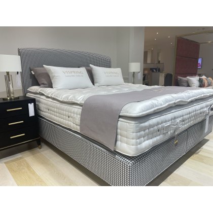 Vispring Victory Mattress, Divan, Elba Headboard and Heaven Luxury Mattress Topper - Super king size