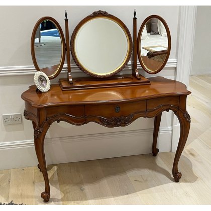 Louis XV Dressing Table & Mirror - Ex Display.