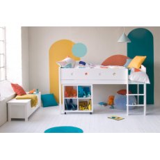 Cubix Children's Mid Sleeper With Storage Bookcase Cubix Children's Mid Sleeper With Storage Bookcase