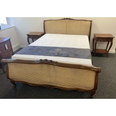 Louis Caned Bedstead + Slatted Base - King Size - Ex Display