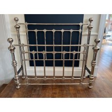 Coriander Nickel Bedstead & Slatted Base - King Size - Ex Display.