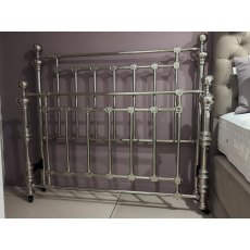 Coriander Nickel Bedstead with Slatted Base - Ex Display