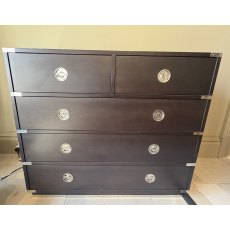 Greenwich 5 Draw Chest - Black/Nickel - Ex Display Greenwich 5 Draw Chest - Black/Nickel - Ex Display