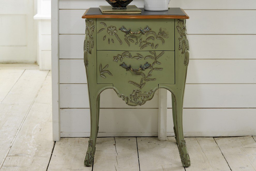 Floral Bedside Chest Table